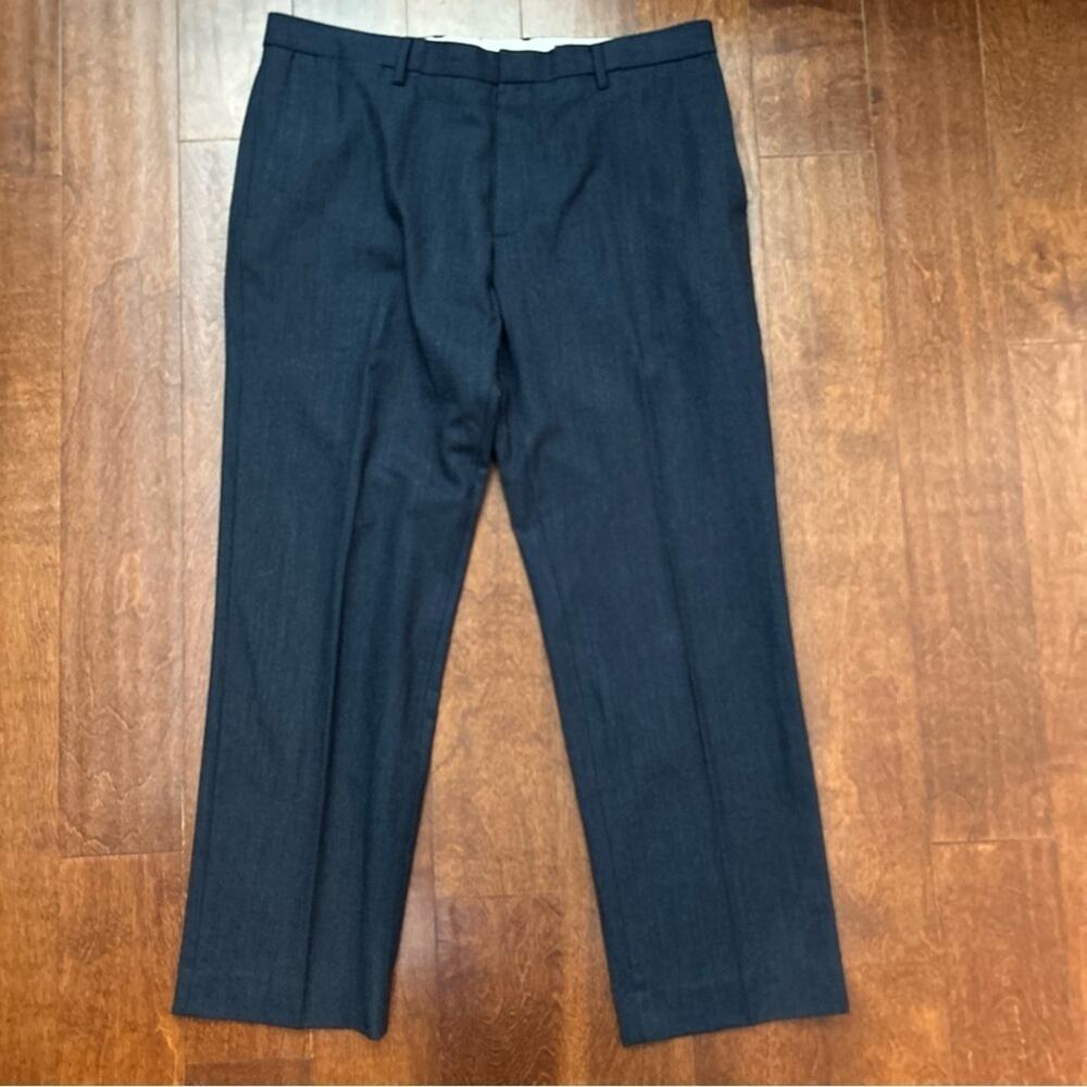 Banana Republic Modern Slim Fit Men’s Wool Pants, Dark Steely Blue, Size 36x30